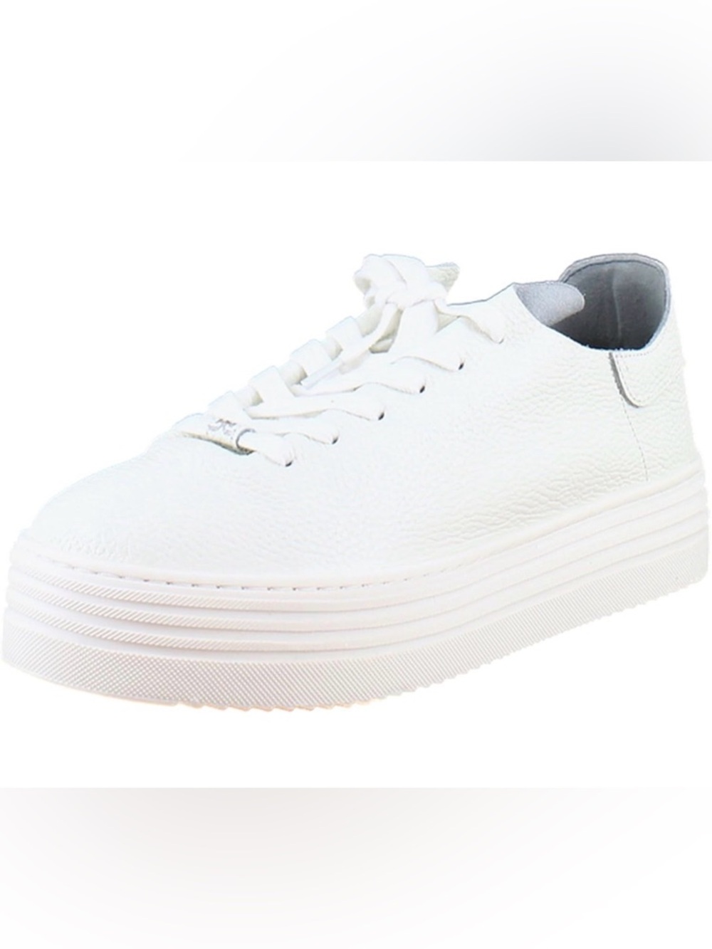 Sam Edelman Women's Pippy Lace Up Platform Sneaker White Leather
